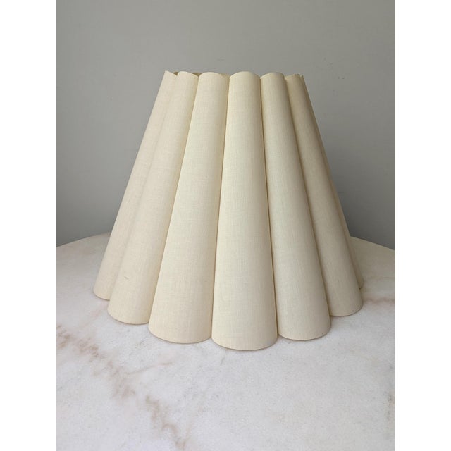 20" Large Vintage Fluted Lampshade For Sale In Chicago - Image 6 of 7