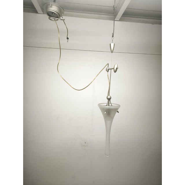 Gray Suspension Lamp by Lamp International, 1990s For Sale - Image 8 of 12