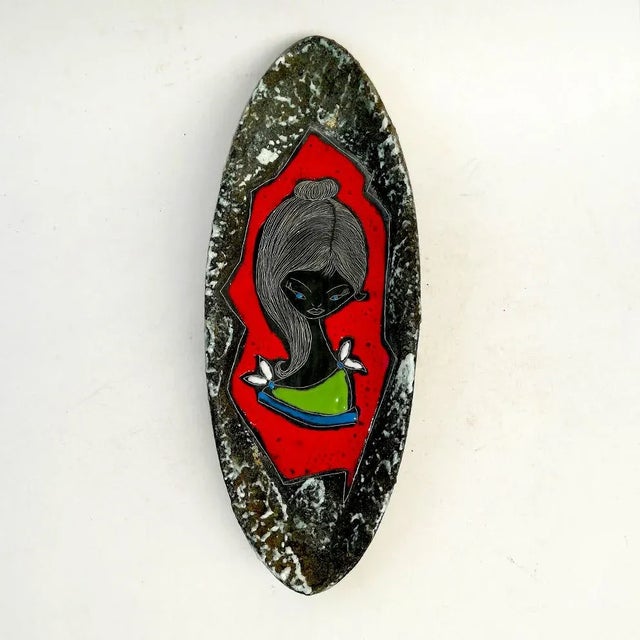 Ceramic Wall Plate from Mar Maca, 1950s, in Good conditions. Designed 1950 to 1959