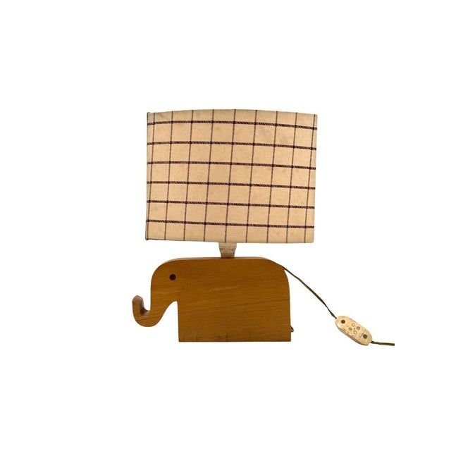 Mid-Century Modern Wood Elephant Table Lamp, 1960s For Sale - Image 4 of 13