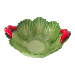 Midcentury Brad Keeler California Pottery Chili Pepper Cabbage Serving Bowl