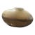 Vintage Postmodern 1980s Gold and Green Ceramic Bean Pill Shaped Vase Art Deco For Sale