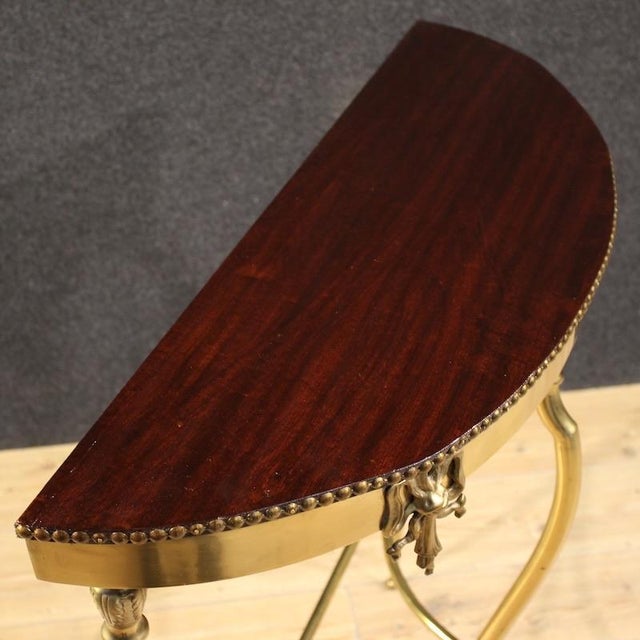 20th Century Italian Gilded Brass Console Table, 1950s For Sale - Image 3 of 13