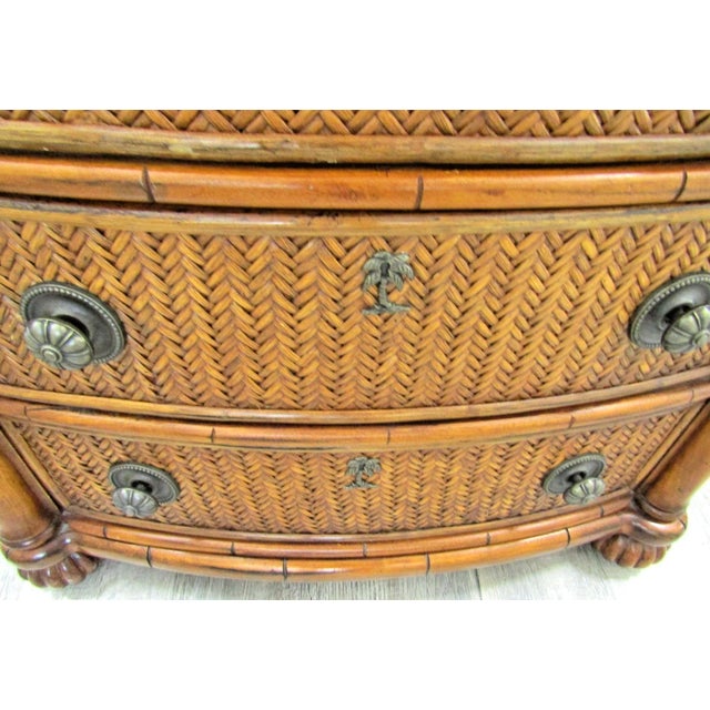 Brown Tommy Bahama Landis Hall Bamboo Commode Chest Lexington Home Brands LHB 513-621 For Sale - Image 8 of 18