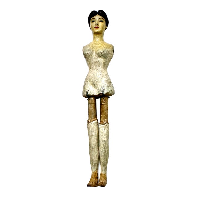 Antique Wooden Articulated Doll/Artist’s Mannequin/Milliner's Model For Sale