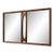 Vintage Canadian Brutalist Walnut Wall Mirror by Tobago of Canada For Sale
