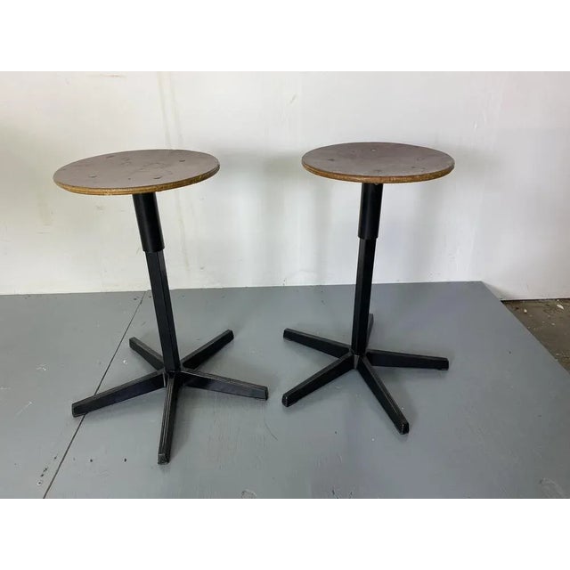 Set of Industrial Adjustable Stools from Galvanitas, 1950s-1960s For Sale - Image 9 of 9
