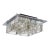 1970s Flush Chrome Murano Glass Light Fixture by Gaetano Sciolari for Lightolier For Sale