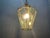 Vintage Brass Etched Glass Latern Pendant Light, 1950s For Sale - Image 8 of 9