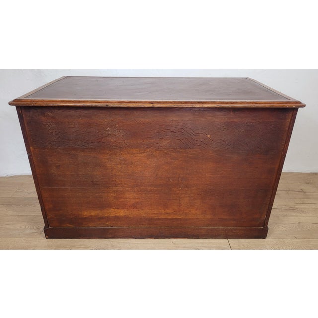 Victorian Writing Desk in Oak and Leather, 1890 For Sale - Image 18 of 18