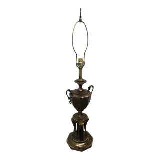 Stiffel Style Black Enamel & Bronze Finish Trophy-Urn Lamp For Sale
