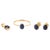 Blue Sapphire Jewelry Set in 18k Yellow Gold Pendant, Ring Size 7 & Stud Earrings - 4 Pieces For Sale - Image 11 of 17