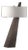 Obelisk Table Lamp - Dark Walnut Wood, White Cotton-Linen Shade For Sale