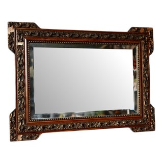 Bohemian French Beveled Rectangular Wall Mirror For Sale