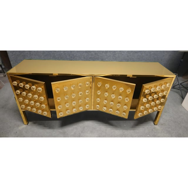 Brass Sideboard with 120 Handmade Murano Glass Spheres from Justfurnituress SRL For Sale - Image 11 of 12