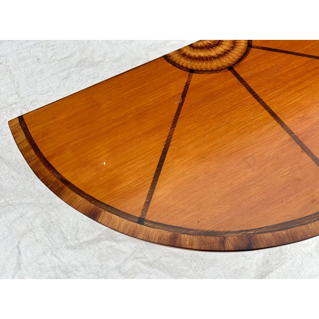 1950s Vintage Demilune FauxVeneer Table Chairish