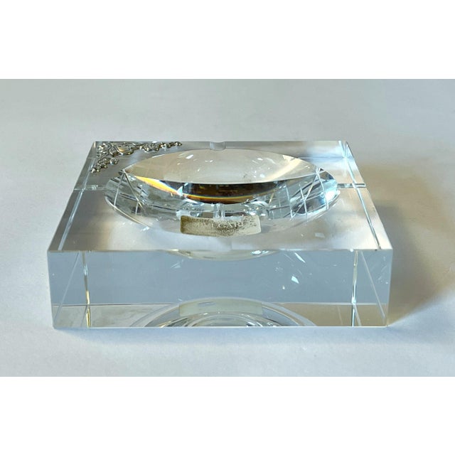 Bulgari Bulgari Sterling and Glass Ashtray For Sale - Image 4 of 6