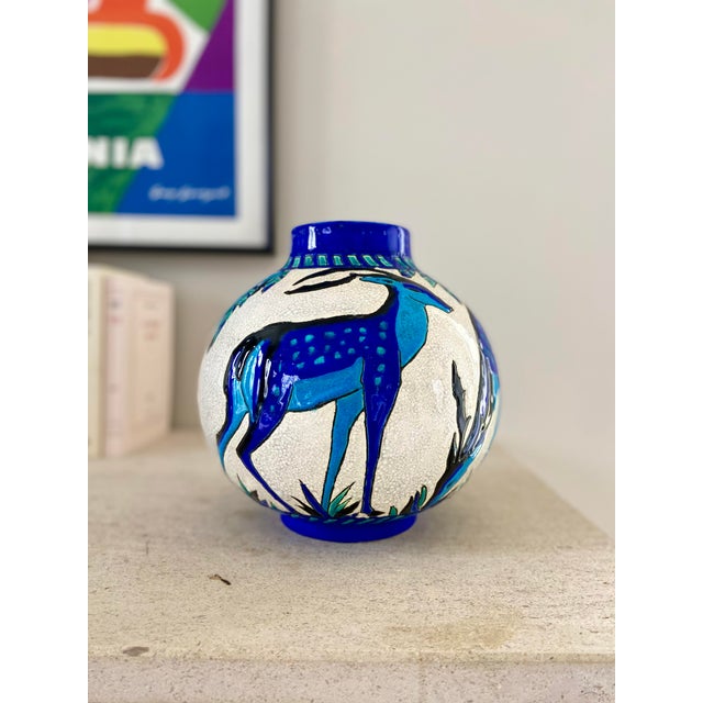 Ceramic Earthenware Vase by Charles Catteau for Keramis, 1920s-1930s For Sale - Image 7 of 7