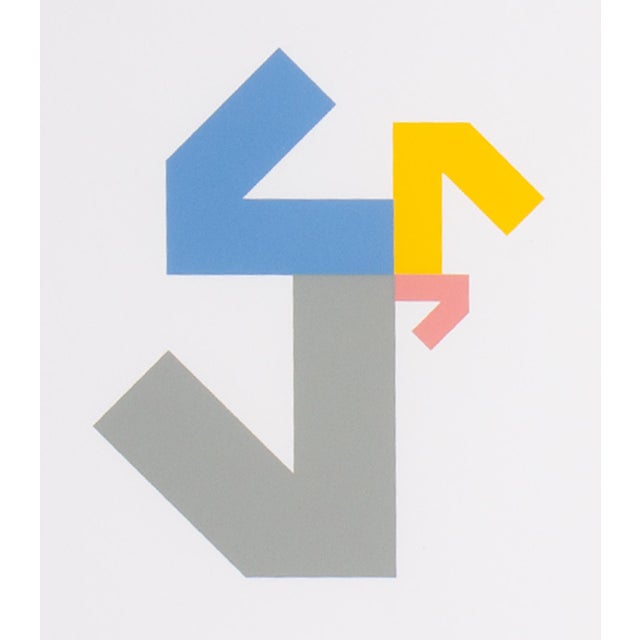 A 1995 serigraph print, titled "Konstruktion and Intuition," by the German artist Anton Stankowski (1906-1998). This print...