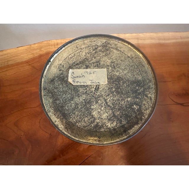 Antique Floral Tole Tin Box Hand-Painted Style Cottage Storage For Sale In South Bend - Image 6 of 6