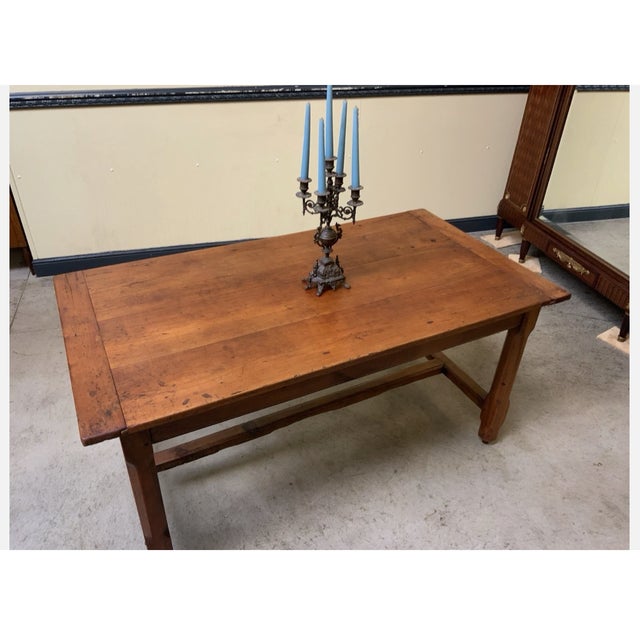 Wood Antique Cherrywood Monastery Table, 1890s For Sale - Image 7 of 14