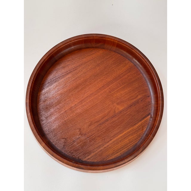 Dansk 1960s Monumental 20” Scanform Handmade Teak Bowl For Sale - Image 4 of 18