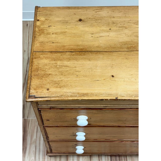 Antique English Pine Three Drawer Chest For Sale - Image 11 of 16
