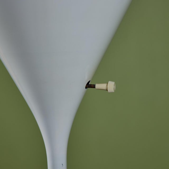 Off-white Nessen Studios Torchiere Floor Lamp For Sale - Image 8 of 11