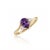 Contemporary Elegant Amethyst Bypass Ring | Purple Gemstone Cocktail Ring | February Birthstone Ring Us 7 For Sale - Image 3 of 3