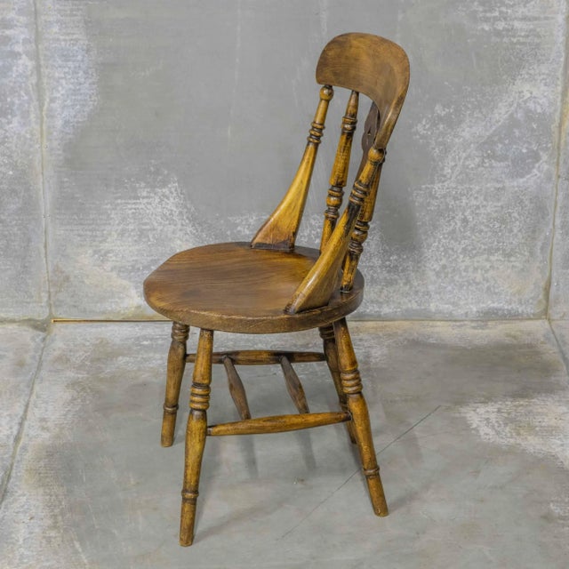 Victorian Elm and Beech Kitchen Chairs, Set of 4 For Sale - Image 6 of 11