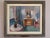 THE PASTEL ROOM Size: 24.8 x 28.3 inches (including frame) Oil on canvas A charming mid-century modernist style interior...