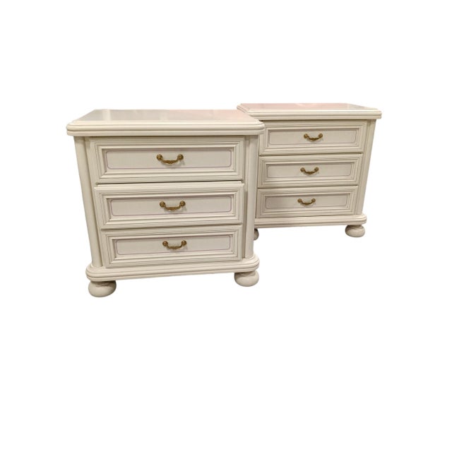 Vintage White Bedside Tables, 1960s, Set of 2, in Good conditions. Designed 1960 to 1969