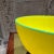 Modern Czech Art Tango Glass Pedestal Bowl Yellow & Green For Sale - Image 3 of 10