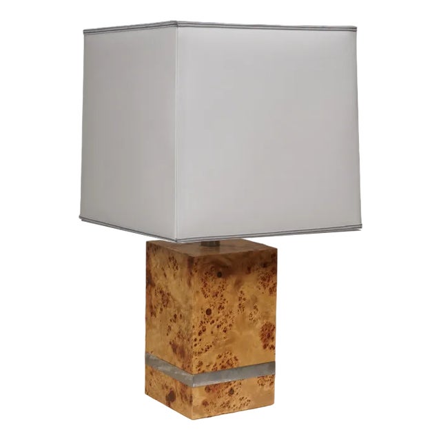 Maple Wood Table Lamp by Tommaso Barbi, 1980s For Sale