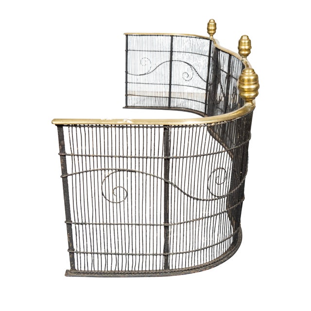 Traditional Federal Brass and Wire Fire Fender For Sale - Image 3 of 7