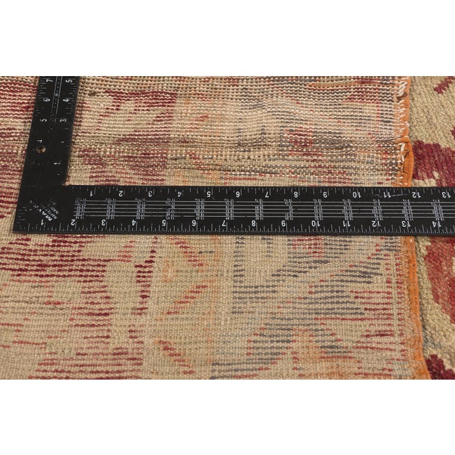Textile Vintage Turkish Oushak Rug, 04'08 X 10'04 For Sale - Image 7 of 10