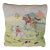 Hand-Needlepoint Fox-Hunt Scene Celadon Pillow For Sale