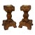 Vintage Brutalist Tiki Carved Wood Candlestick Holders - A Pair For Sale