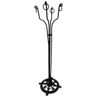 Late 19th Century Victorian Wrought Iron Plant Stand With Rings For Sale