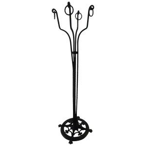 Late 19th Century Victorian Wrought Iron Plant Stand With Rings