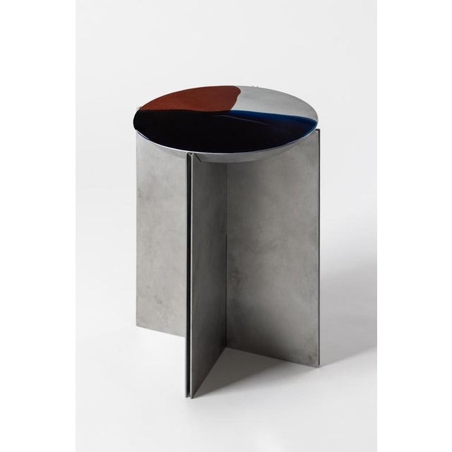 Not Yet Made - Made To Order H7 Hand Decorated Metal and Aluminium Side Table by Studio Nyx For Sale - Image 5 of 18