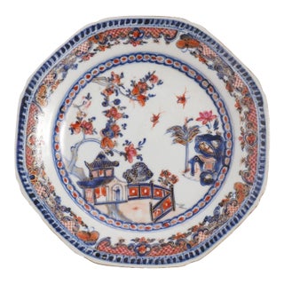 Chinese Octagonal Imari Export Plate, C. 1740-60 For Sale