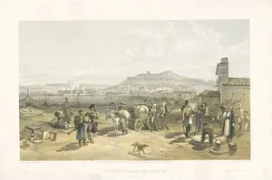 W. Simpson, View of Kertch, Crimean War, 1855, Print