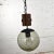 Mid Century Modern Brutalist Pendant Light Wood & Smoked Glass Globe Black Chain N O S For Sale - Image 9 of 13