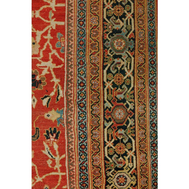 19th Century Zabihi Collection Rich Antique Ziegler Sultanabad Oversize Rug - 12'1" x 20'6" For Sale - Image 5 of 12