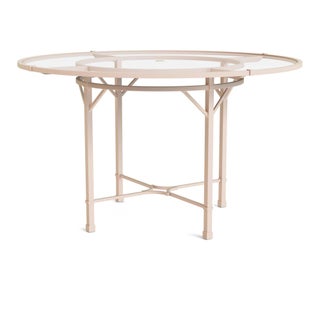 Brown Jordan Venetian 48" Round Dining Table in Blush For Sale