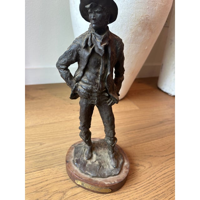 Metal Grant Speed 1975 Bought 'Em for Two, Sold 'Em for One Bronze Statue For Sale - Image 7 of 15