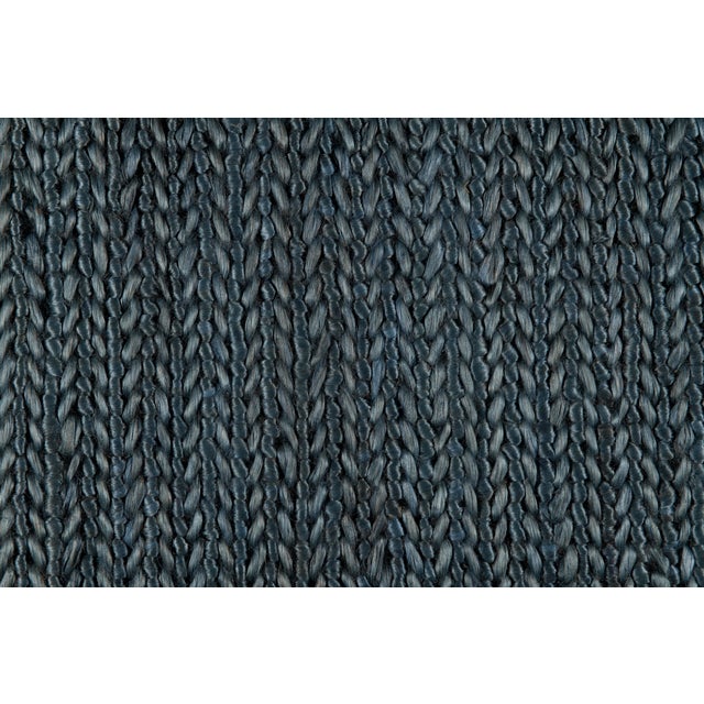 Transitional Part & Parcel Goods Jute Weave Rug, 5'x8', Navy For Sale - Image 3 of 4