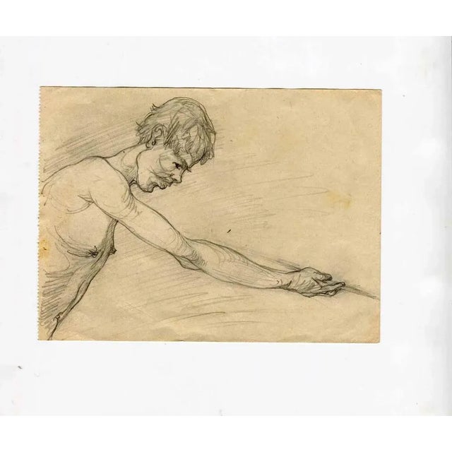 Figure is an original drawing realized by an anonymous artist in the early 20th Century. Good conditions but aged. The...