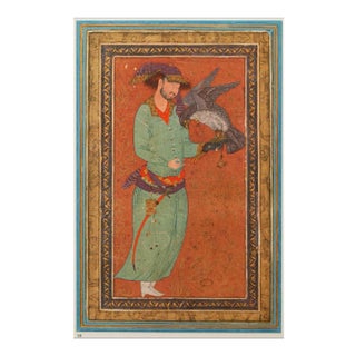 1940s Persian Original the Falconer Lithograph For Sale